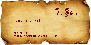 Tassy Zsolt névjegykártya
