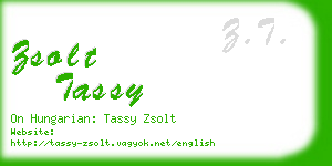 zsolt tassy business card